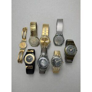 Lot Of 8 Swatch Watches Swiss Made Parts Or Repair Assorted Models
